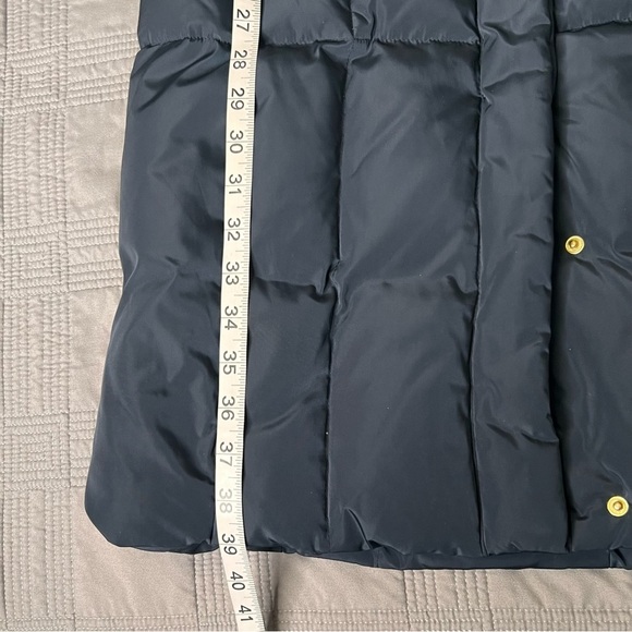 Cole Haan Jacket Womens Signature Hooded Down Blend Coat Navy Puffer Size Small - Picture 15 of 16